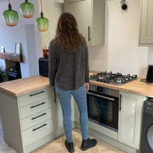 Load image into Gallery viewer, Grey Fleck tops/jumper with one pocket. (A171)
