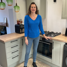 Load image into Gallery viewer, Super Soft Royal Blue Italian Plain Jumper – One Size (12–16)  A176
