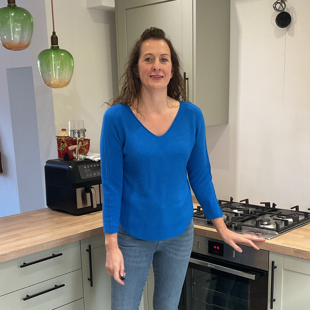 Super Soft Royal Blue Italian Plain Jumper – One Size (12–16)  A176