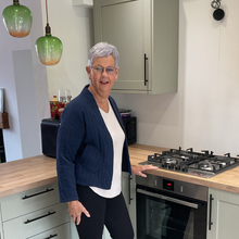 Load image into Gallery viewer, Navy blue Plain Colour Padded Jacket – Waist Length | One Size (UK 10–14) | Lightweight Warm Outerwear | Pamper Yourself -A179
