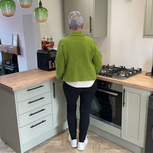 Load image into Gallery viewer, Green Plain Colour Padded Jacket – Waist Length | One Size (UK 10–14) | Lightweight Warm Outerwear | Pamper Yourself -A179
