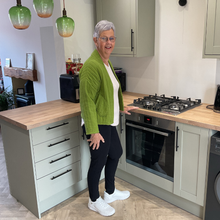 Load image into Gallery viewer, Green Plain Colour Padded Jacket – Waist Length | One Size (UK 10–14) | Lightweight Warm Outerwear | Pamper Yourself -A179
