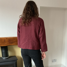 Load image into Gallery viewer, Raspberry Plain Colour Padded Jacket – Waist Length | One Size (UK 10–14) | Lightweight Warm Outerwear | Pamper Yourself -A179
