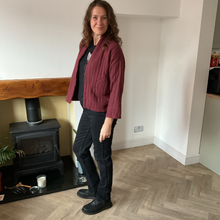 Load image into Gallery viewer, Raspberry Plain Colour Padded Jacket – Waist Length | One Size (UK 10–14) | Lightweight Warm Outerwear | Pamper Yourself -A179
