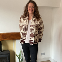 Load image into Gallery viewer, Brown Animal print Colour Padded Jacket – Waist Length | One Size (UK 12–16) | Lightweight Warm Outerwear | Pamper Yourself -A178
