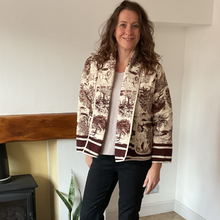 Load image into Gallery viewer, Brown Animal print Colour Padded Jacket – Waist Length | One Size (UK 12–16) | Lightweight Warm Outerwear | Pamper Yourself -A178
