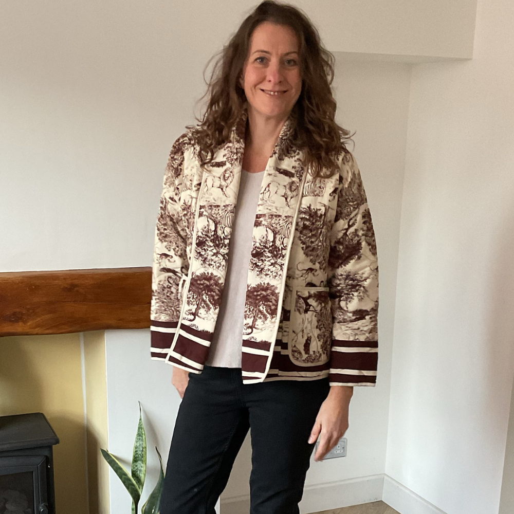 Brown Animal print Colour Padded Jacket – Waist Length | One Size (UK 12–16) | Lightweight Warm Outerwear | Pamper Yourself -A178