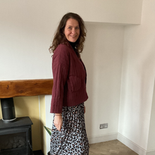 Load image into Gallery viewer, Raspberry Plain Colour Padded Jacket – Waist Length | One Size (UK 10–14) | Lightweight Warm Outerwear | Pamper Yourself -A179
