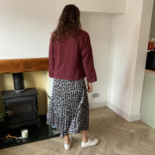 Load image into Gallery viewer, Raspberry Plain Colour Padded Jacket – Waist Length | One Size (UK 10–14) | Lightweight Warm Outerwear | Pamper Yourself -A179
