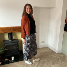 Load image into Gallery viewer, Burnt Orange Plain Colour Padded Jacket – Waist Length | One Size (UK 10–14) | Lightweight Warm Outerwear | Pamper Yourself -A179
