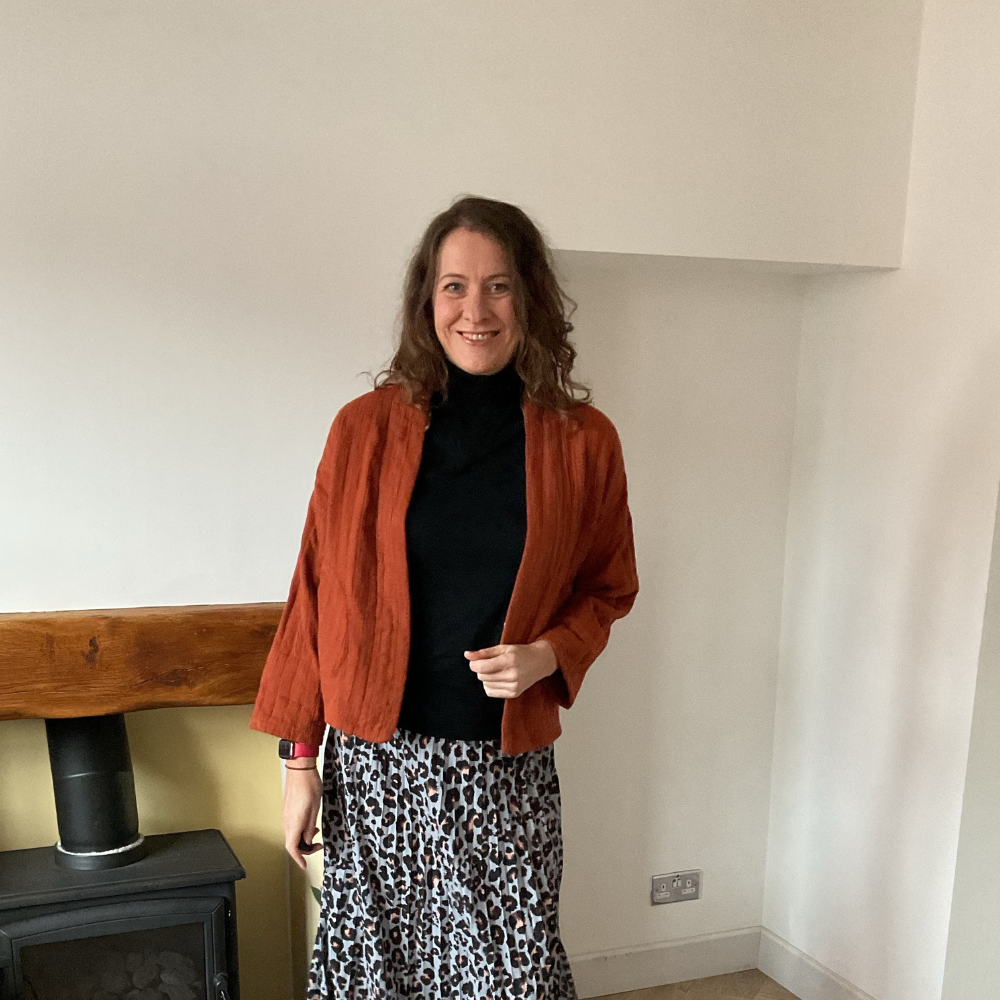 Burnt Orange Plain Colour Padded Jacket – Waist Length | One Size (UK 10–14) | Lightweight Warm Outerwear | Pamper Yourself -A179