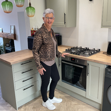 Load image into Gallery viewer, Brown Animal Print Denim Jacket – 75% Cotton | Stylish Leopard Print Jacket | Sizes UK 10–20 | Pamper Yourself Now A182
