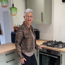 Load image into Gallery viewer, Brown Animal Print Denim Jacket – 75% Cotton | Stylish Leopard Print Jacket | Sizes UK 10–20 | Pamper Yourself Now A182
