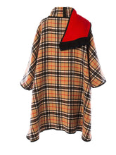 Load image into Gallery viewer, Red tartan reversible cape UK
