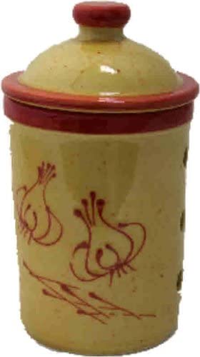 Red Garlic Motif Design Garlic Keeper Pot (3)