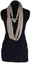 Load image into Gallery viewer, Grey Jewelled Scarf with Grape Design.
