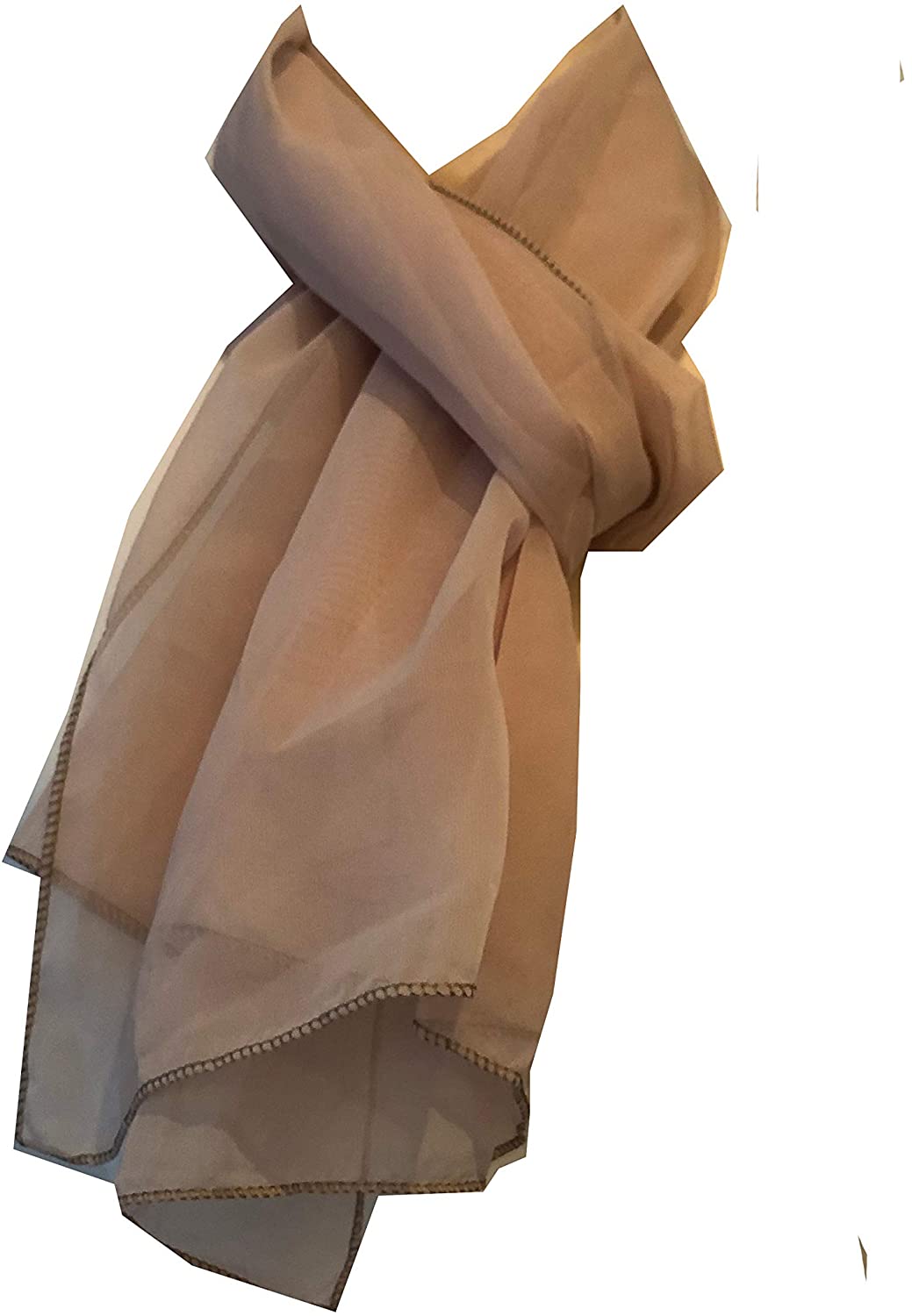Plain Beige Chiffon Style Scarf Thin Pretty Scarf Great for Any Outfit Lovely Gift