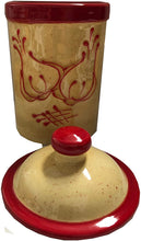 Load image into Gallery viewer, Red Garlic Motif Design Garlic Keeper Pot (3)
