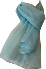 Load image into Gallery viewer, Plain Sky Blue Chiffon Style Scarf Thin Pretty Scarf Great for Any Outfit Lovely Gift
