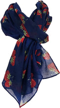 Load image into Gallery viewer, Pamper Yourself Now Blue Strawberry Scarf Lovely Soft Scarf
