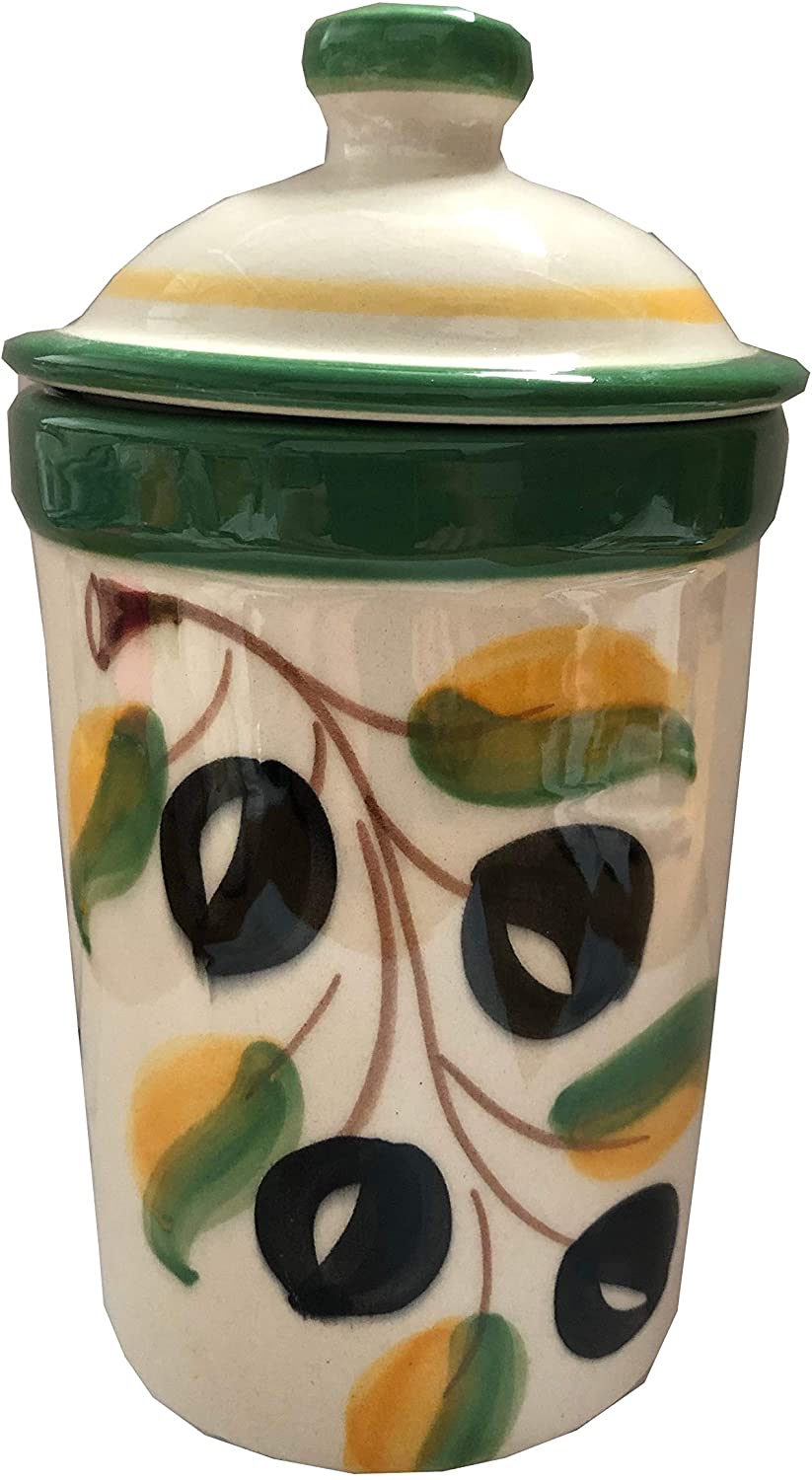 Light Green Olive Design Garlic Keeper Pot (2)