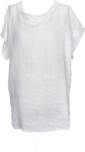 Load image into Gallery viewer, Pamper Yourself Now ltd White 100% Linen Cowl Neck Tunic Made in Italy (AA85)
