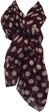 Load image into Gallery viewer, Pamper Yourself Now Purple with White Big spot Scarf/wrap
