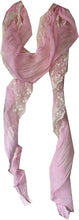 Load image into Gallery viewer, Pamper Yourself Now Light Pink Stretchy Thin Soft Long Scarf with lace trrim
