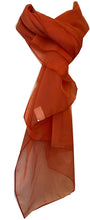 Load image into Gallery viewer, Plain Orange Chiffon Style Scarf Thin Pretty Scarf Great for Any Outfit Lovely Gift
