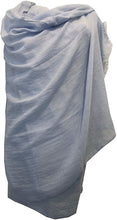 Load image into Gallery viewer, Pamper Yourself Now Sky Blue Plain Soft Long Scarf/wrap with Frayed Edge
