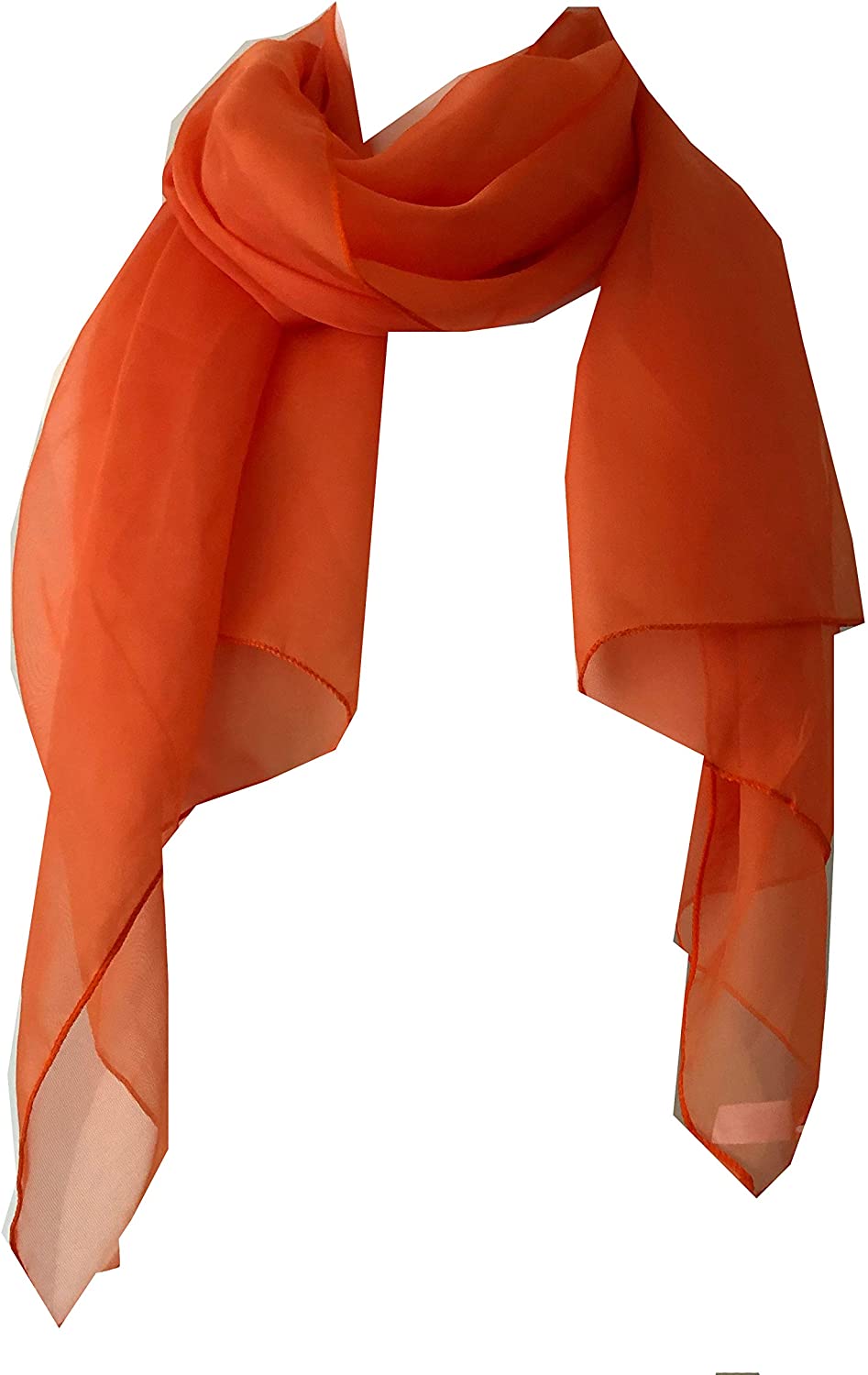 Plain Orange Chiffon Style Scarf Thin Pretty Scarf Great for Any Outfit Lovely Gift