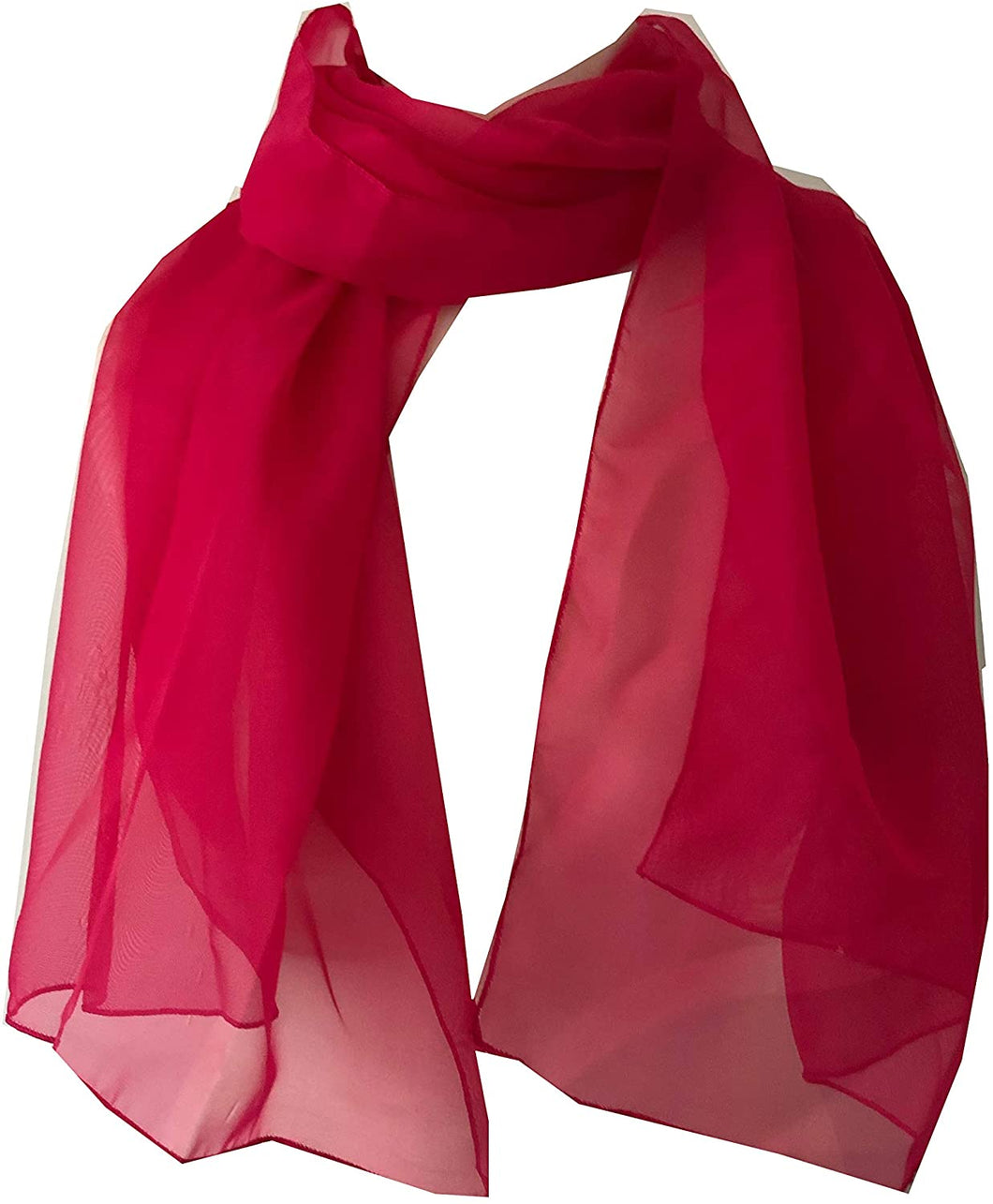 Plain Fuschia Chiffon Style Scarf Thin Pretty Scarf Great for Any Outfit Lovely Gift