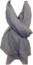 Load image into Gallery viewer, Pamper Yourself Now Sky Blue Plain Soft Long Scarf/wrap with Frayed Edge
