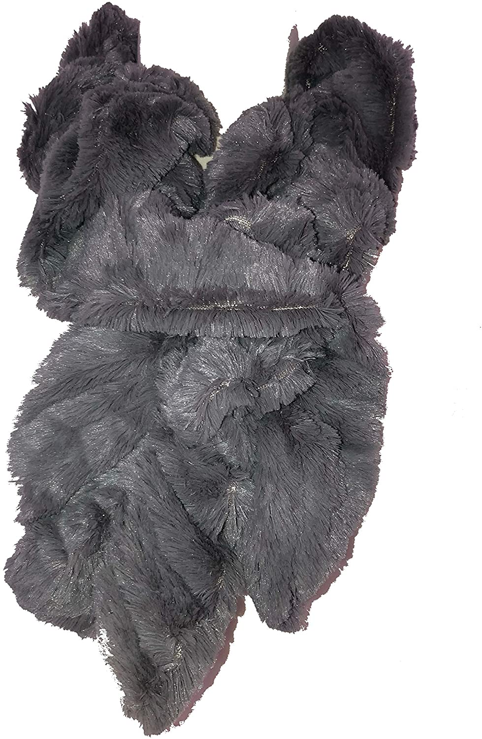 Pamper Yourself Now Grey Faux Fur Stretchy Scarf with Tuck. Lovely Warm Winter Fantastic Gift