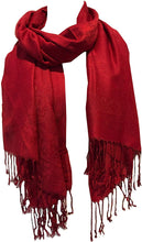 Load image into Gallery viewer, Plain Red Pashmina Style Scarf/wrap.
