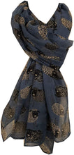 Load image into Gallery viewer, Pamper Yourself Now Blue Sketched Sheep Design Long Scarf, Soft Ladies Fashion London
