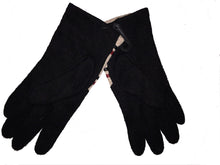 Load image into Gallery viewer, G1603 Black with cream/red ladies Gloves. One size
