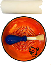 Load image into Gallery viewer, Black Orange Garlic Design (5) Garlic and Ginger Grater Set with Brush and Peeler. A Must for Every Foodie who Loves to Cook.
