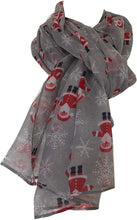 Load image into Gallery viewer, Pamper Yourself Now Grey Father Christmas Ladies Scarf
