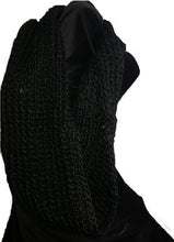 Load image into Gallery viewer, Pamper Yourself Now Black Snood Lovely Winter Warm Circle Scarf
