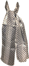 Load image into Gallery viewer, Pamper Yourself Now White with Blue Small spot Thin Pretty Scarf. Lovely with Any Outfit
