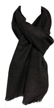 Load image into Gallery viewer, Pamper Yourself Now Charcoal Grey Plain Colour Frayed Edge Men&#39;s Long Scarf
