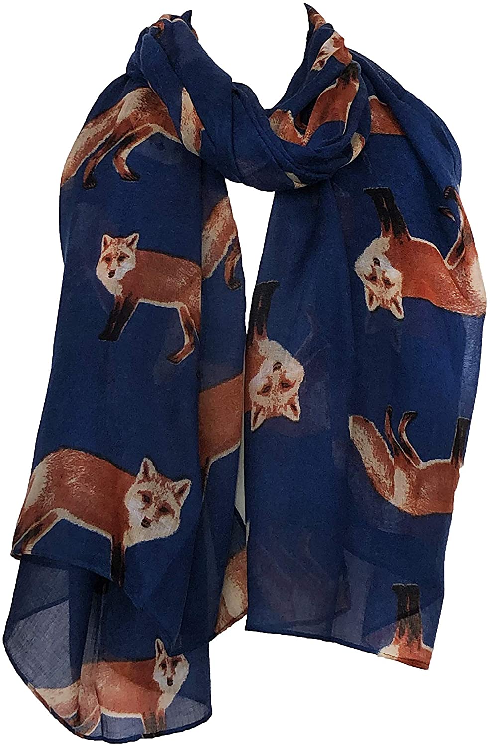 Pamper Yourself Now Blue Fox Fashion Scarf Long Soft wrap/Sarong