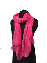 Load image into Gallery viewer, Pink Dragonfly Daydream Design Soft Long Scarf/wrap
