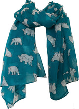 Load image into Gallery viewer, Polar bear long soft scarf/wrap
