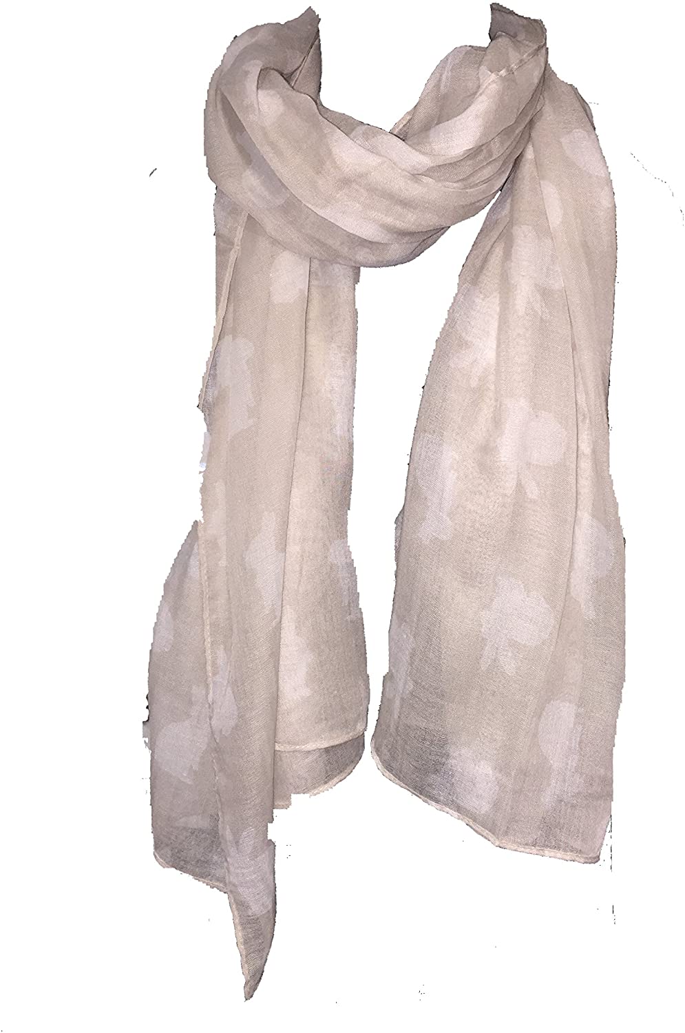 Pamper Yourself Now Brown with White Rabbits Scarf/wrap