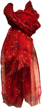 Load image into Gallery viewer, Pamper Yourself Now Red with Multi Coloured dots Scarf/wrap
