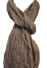 Load image into Gallery viewer, Pamper Yourself Now Grey with Pink Small Spots Design Long Scarf
