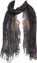 Load image into Gallery viewer, Purple  lace scarf
