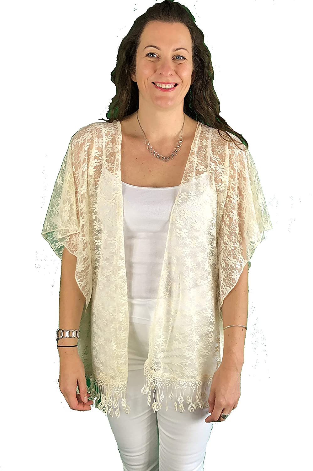 Pamper Yourself Now ltd Cream lace wrap 100% Polyester (AA71)